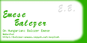 emese balczer business card